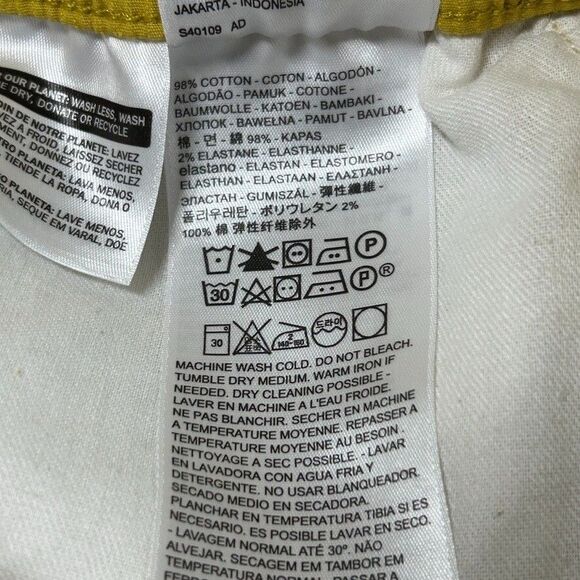 Levis Shorts Men's Extra Large Yellow Ripstop Belted Utility Zip Pocket - Picture 10 of 11